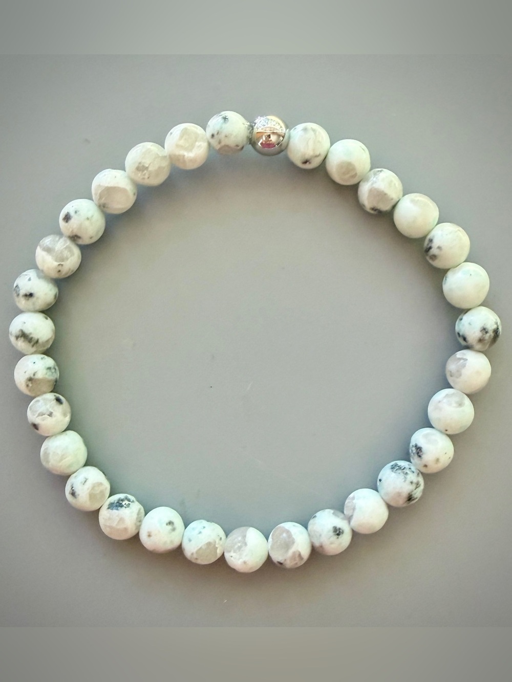 Kiwi Jasper Handcrafted Bead Bracelet